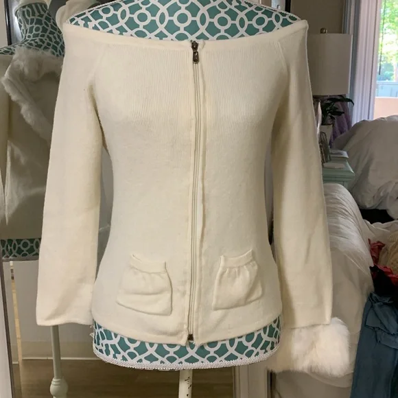 Vintage detachable rabbit hair sweater - Picture 5 of 9